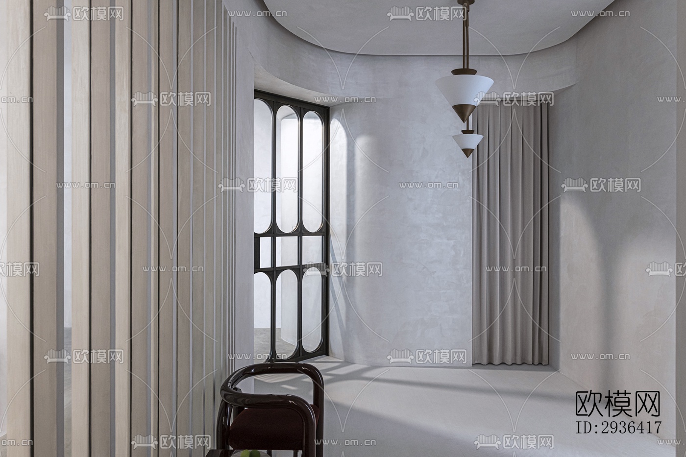 侘寂办公区效果图下载（渲染图5）