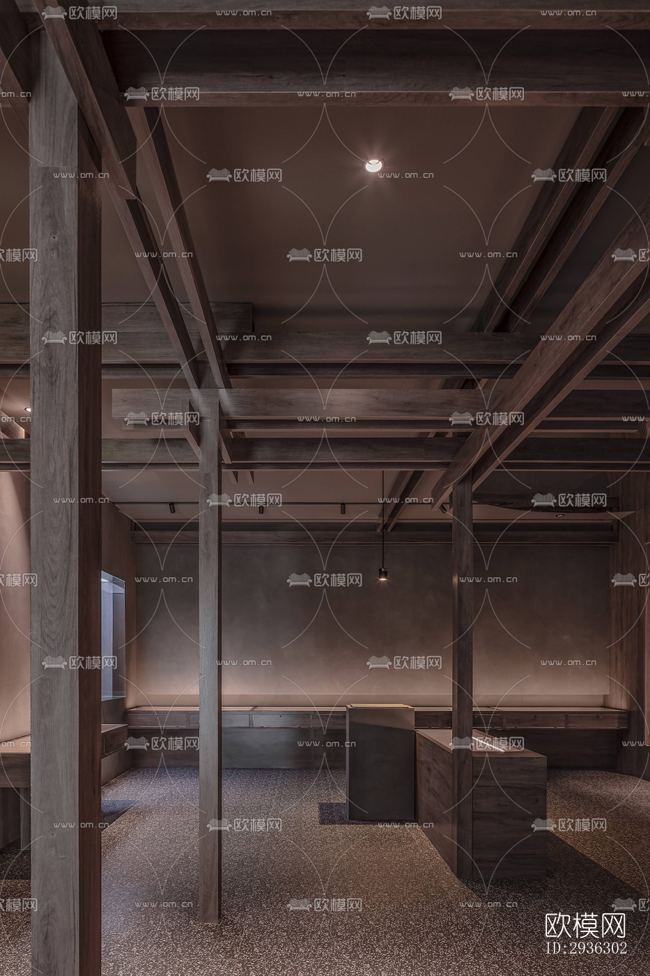 新中式美术博物馆效果图下载（渲染图9）