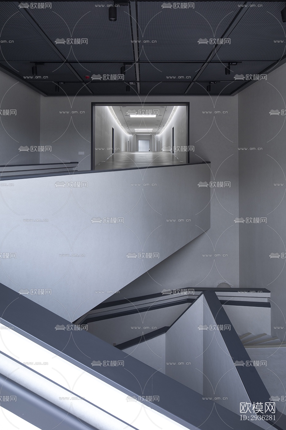 新中式美术博物馆效果图下载（渲染图3）