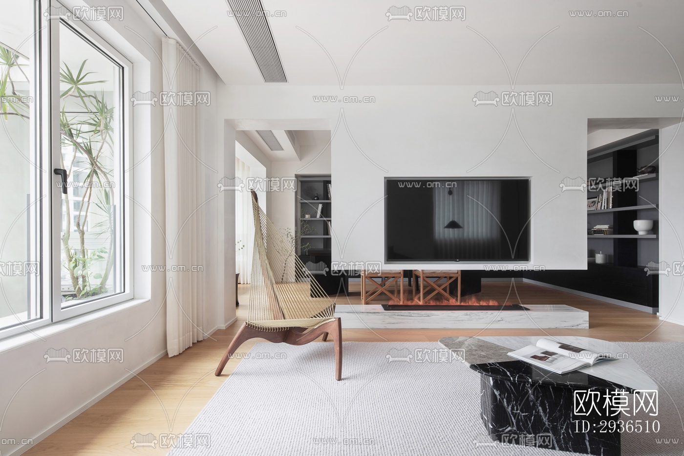 现代办公区效果图下载（渲染图18）