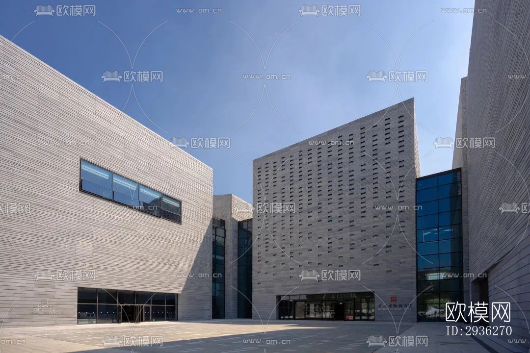 新中式美术博物馆效果图下载（渲染图2）