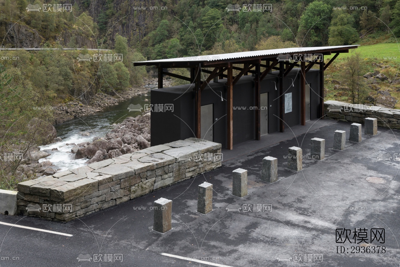 高级灰美术博物馆效果图下载（渲染图7）