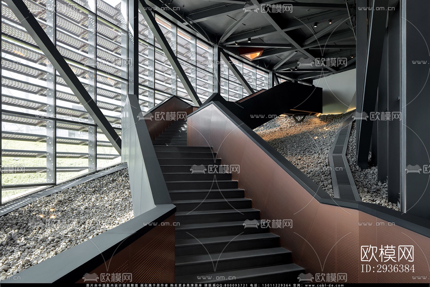 高级灰美术博物馆效果图下载（渲染图14）