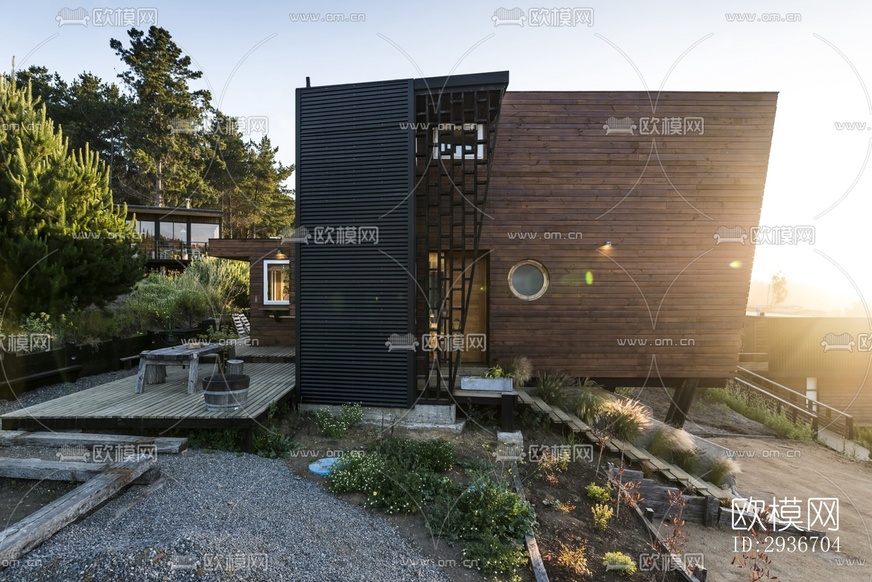现代居住建筑效果图下载(渲染图4)