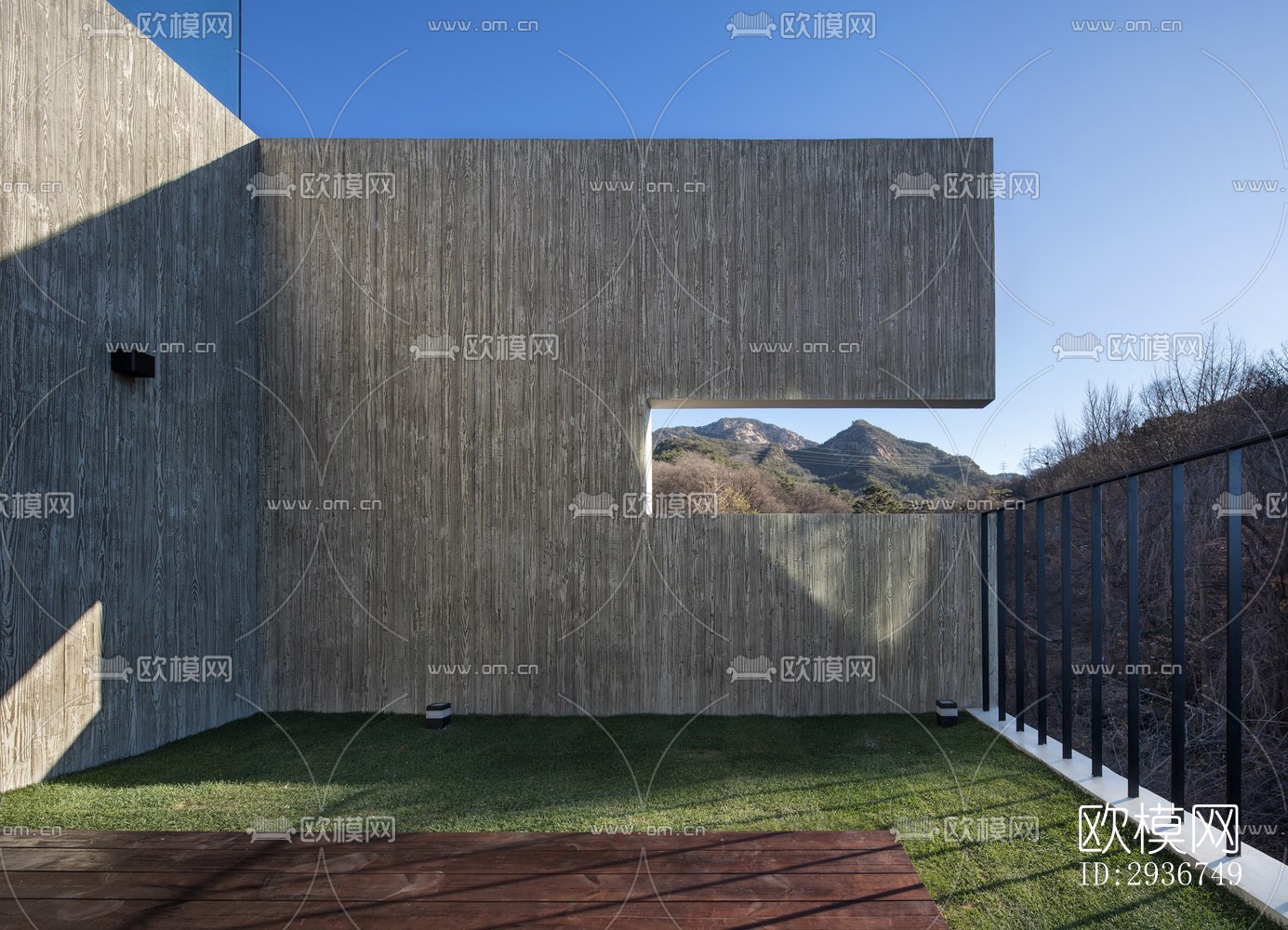 现代居住建筑效果图下载（渲染图5）