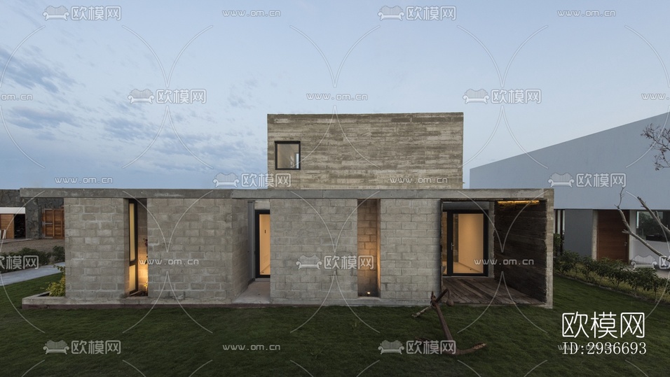 现代居住建筑效果图下载(渲染图12)