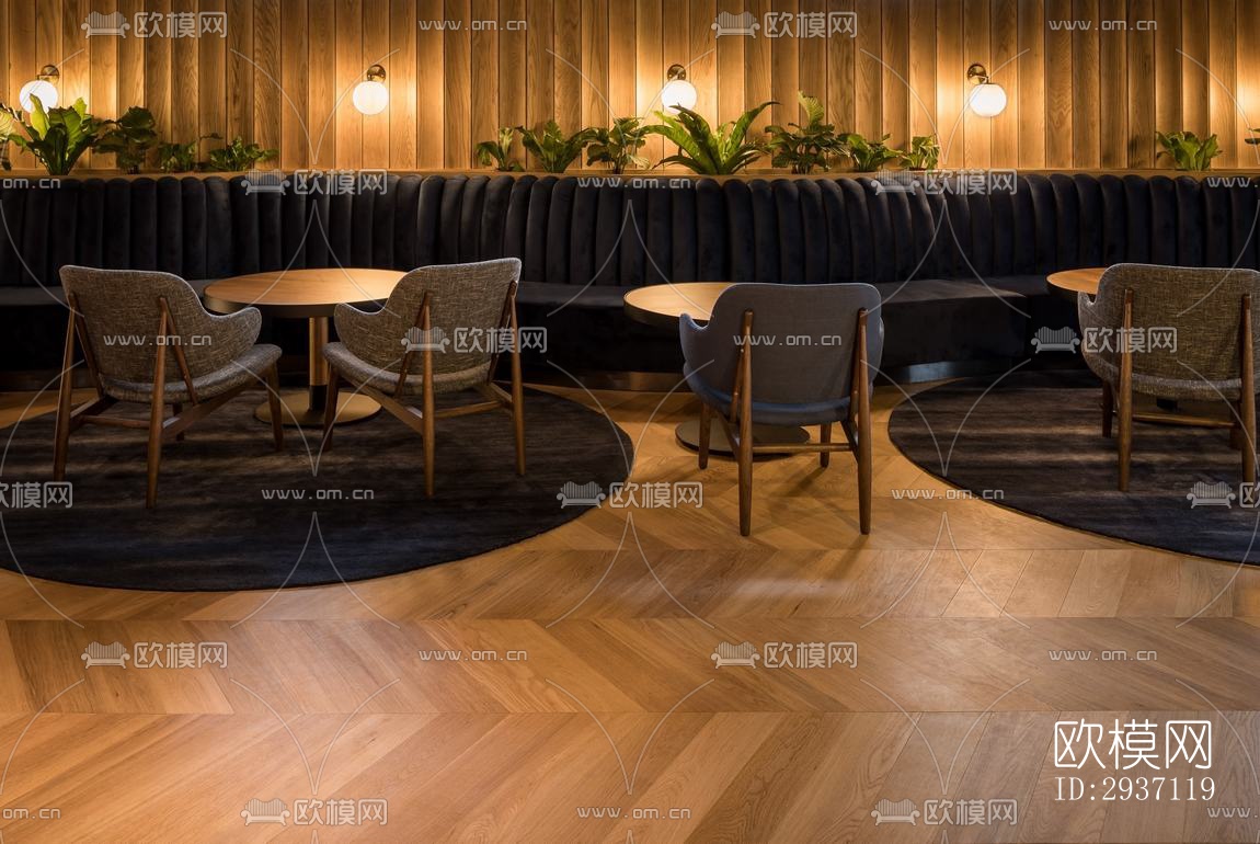 工业风西餐厅效果图下载（渲染图8）