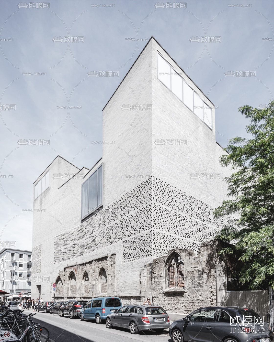 中古风美术博物馆效果图下载（渲染图5）