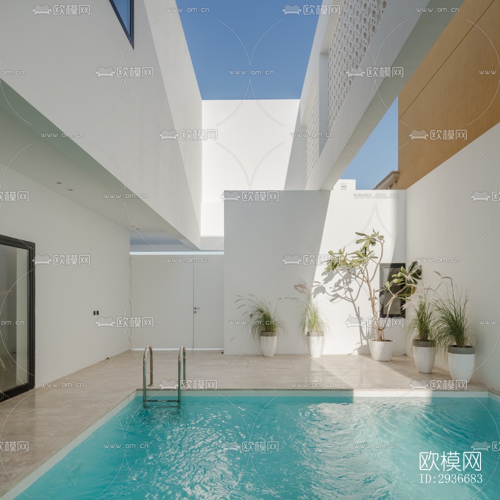 现代居住建筑效果图下载（渲染图19）