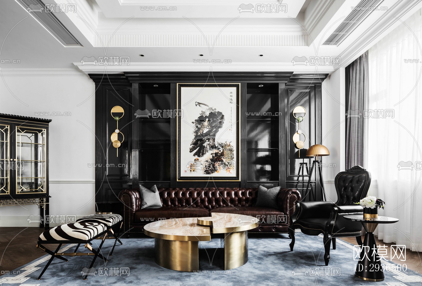 现代办公区效果图下载（渲染图6）