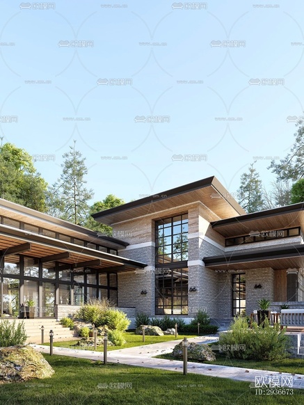現(xiàn)代居住建筑效果圖下載(渲染圖11)