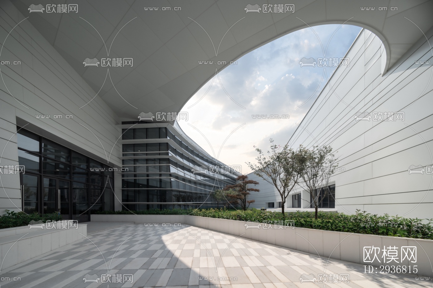 现代文体建筑效果图下载（渲染图4）