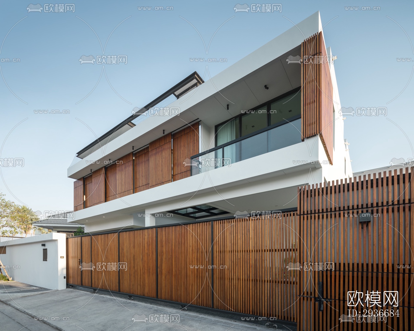 现代居住建筑效果图下载（渲染图20）