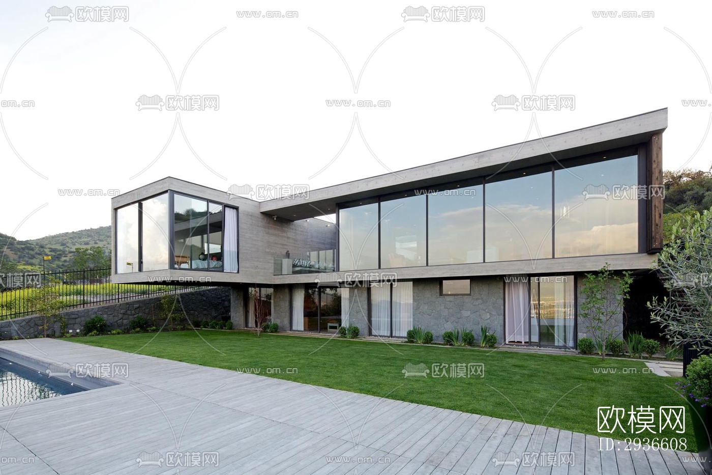 工业风居住建筑效果图下载（渲染图8）