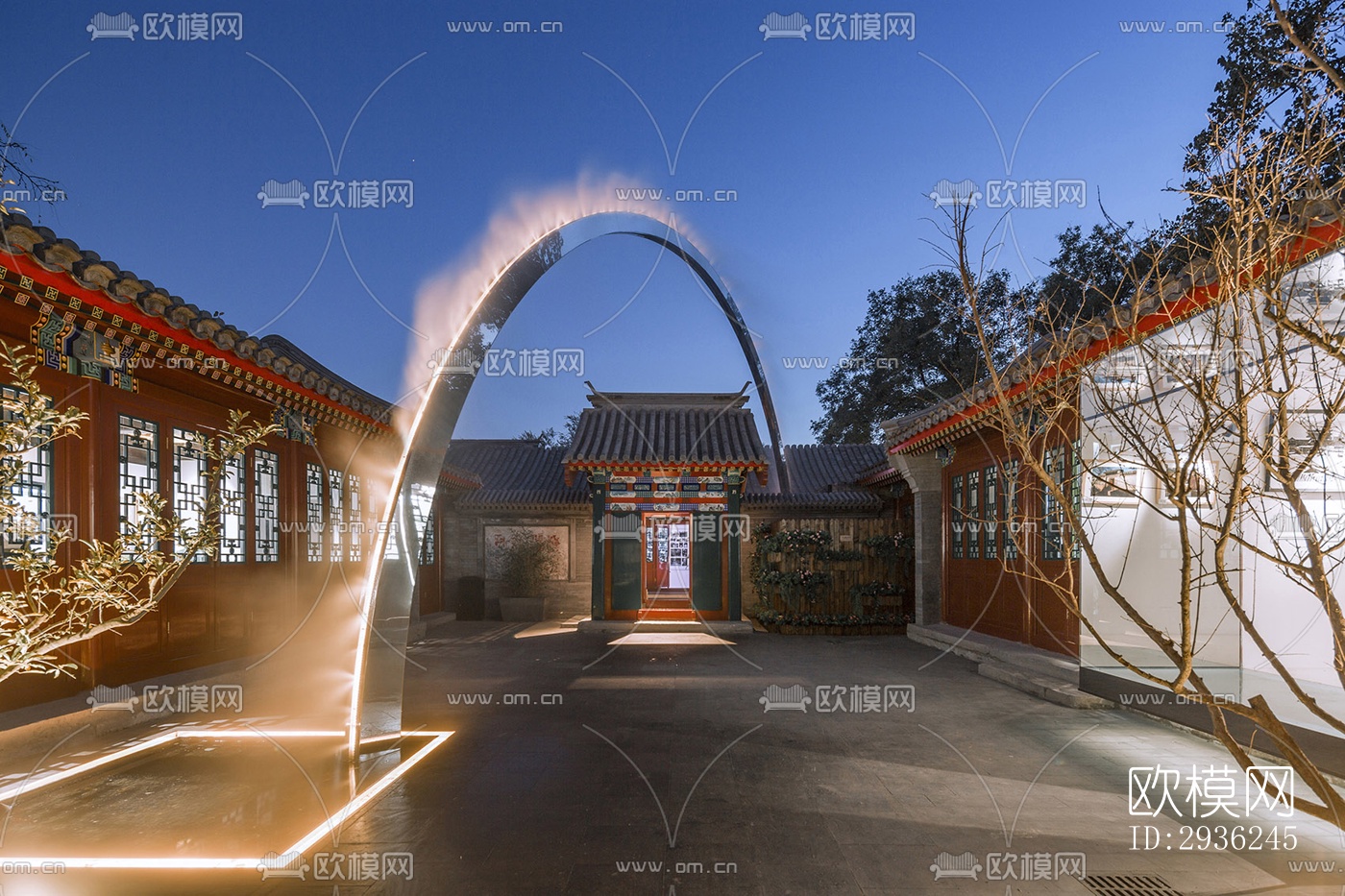 中式美术博物馆效果图下载（渲染图5）