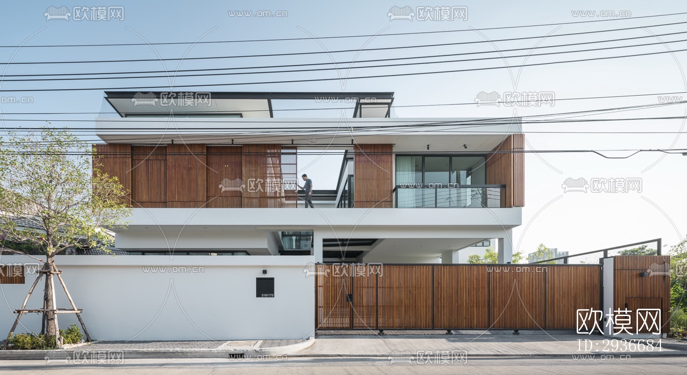 现代居住建筑效果图下载（渲染图19）