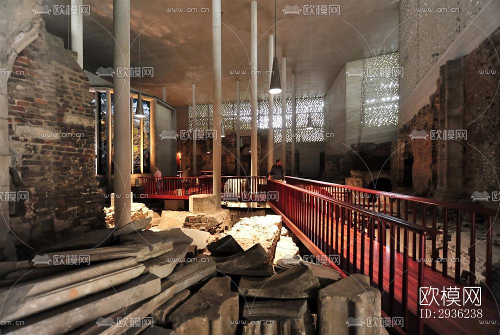 中古风美术博物馆效果图下载（渲染图3）