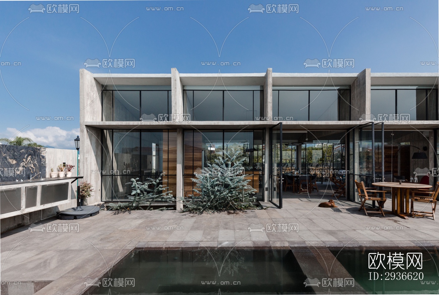 工业风居住建筑效果图下载（渲染图6）