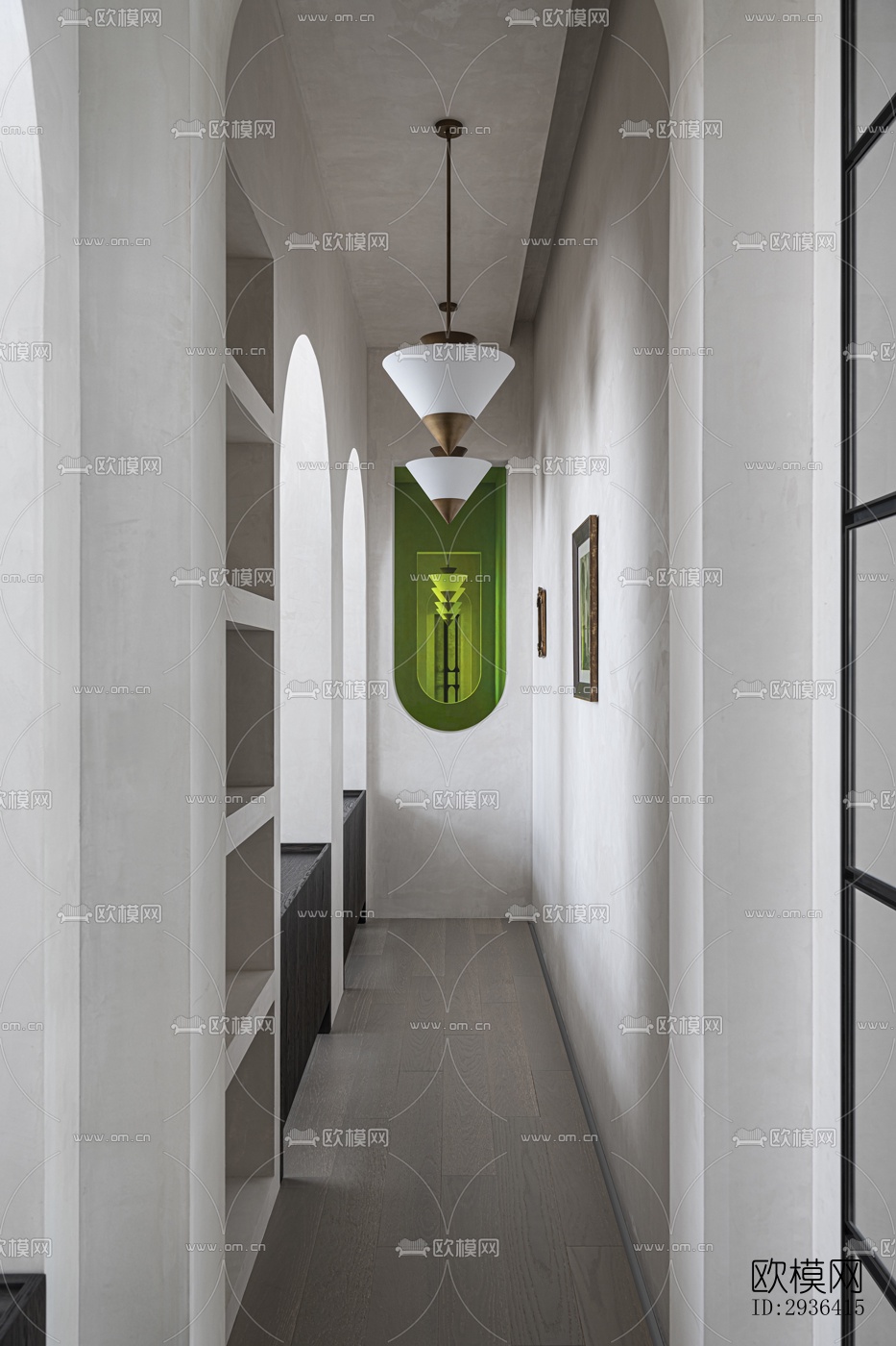 侘寂办公区效果图下载（渲染图15）