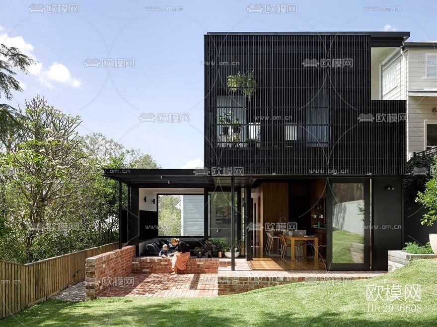 工业风居住建筑效果图下载（渲染图5）