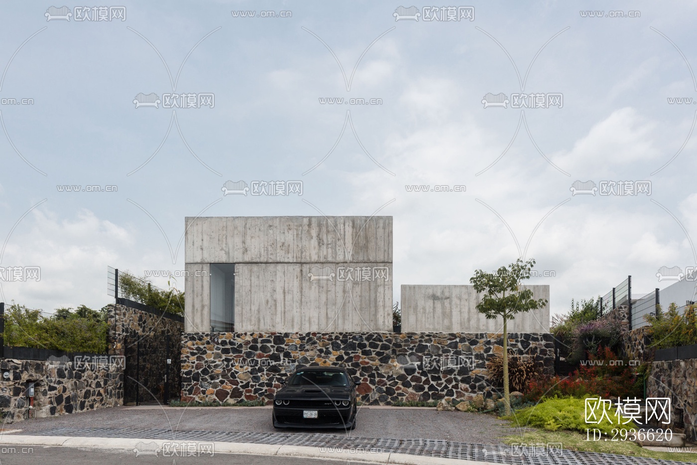 工业风居住建筑效果图下载（渲染图7）