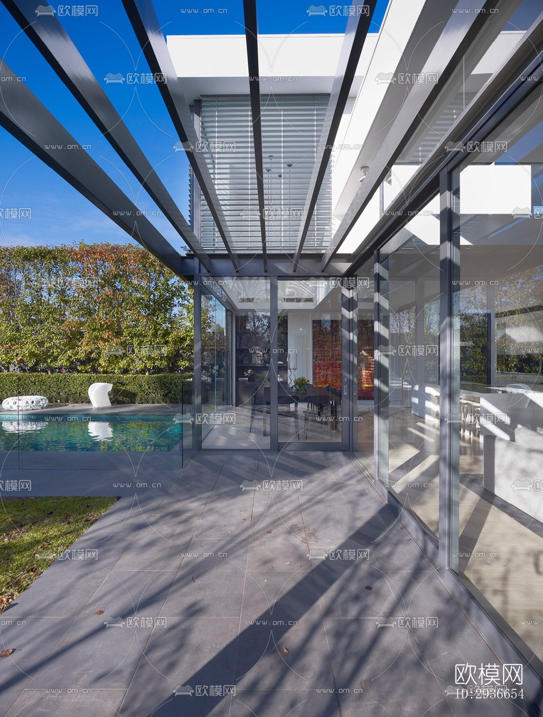 现代居住建筑效果图下载（渲染图10）