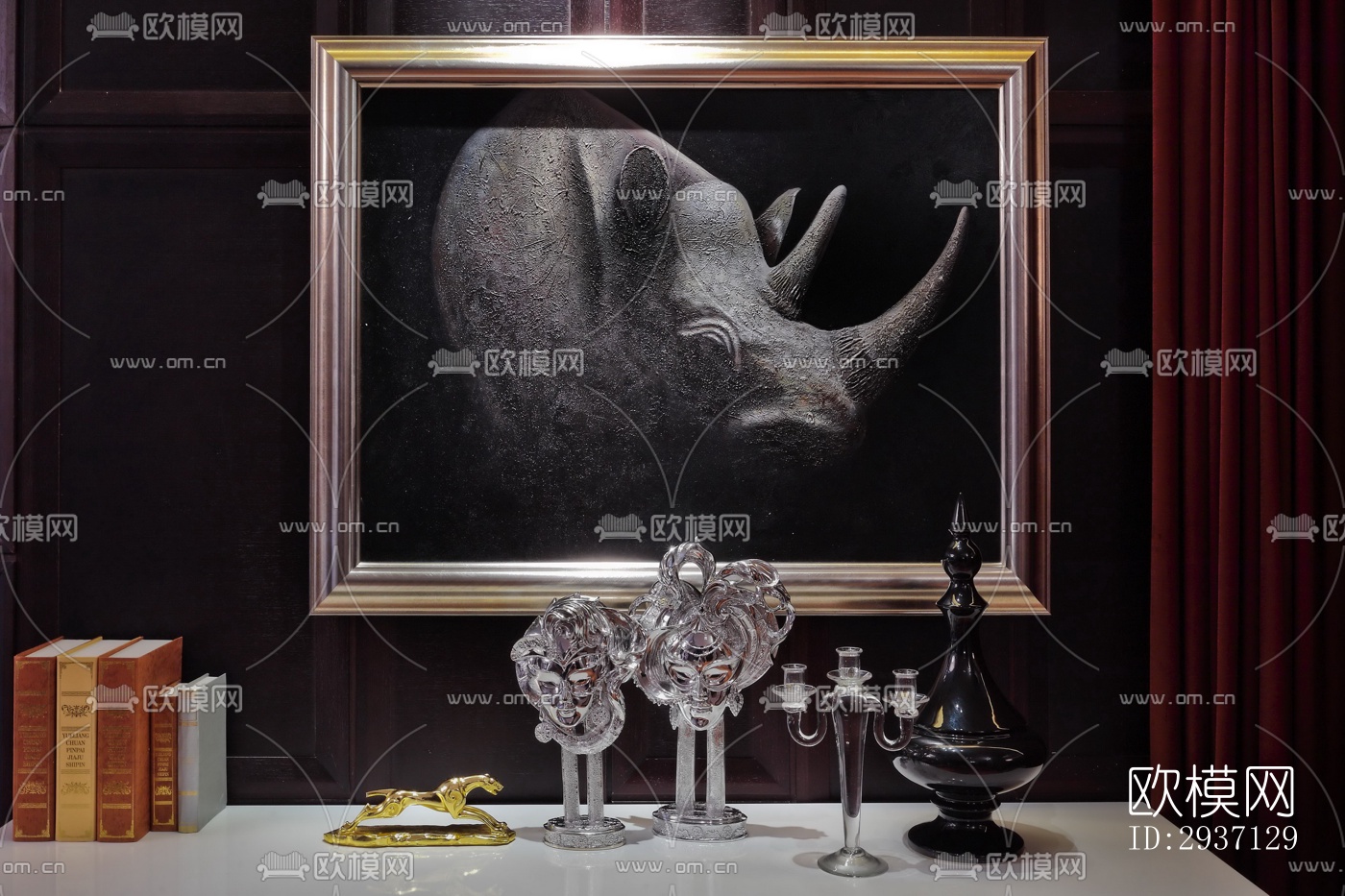 欧式西餐厅效果图下载（渲染图6）