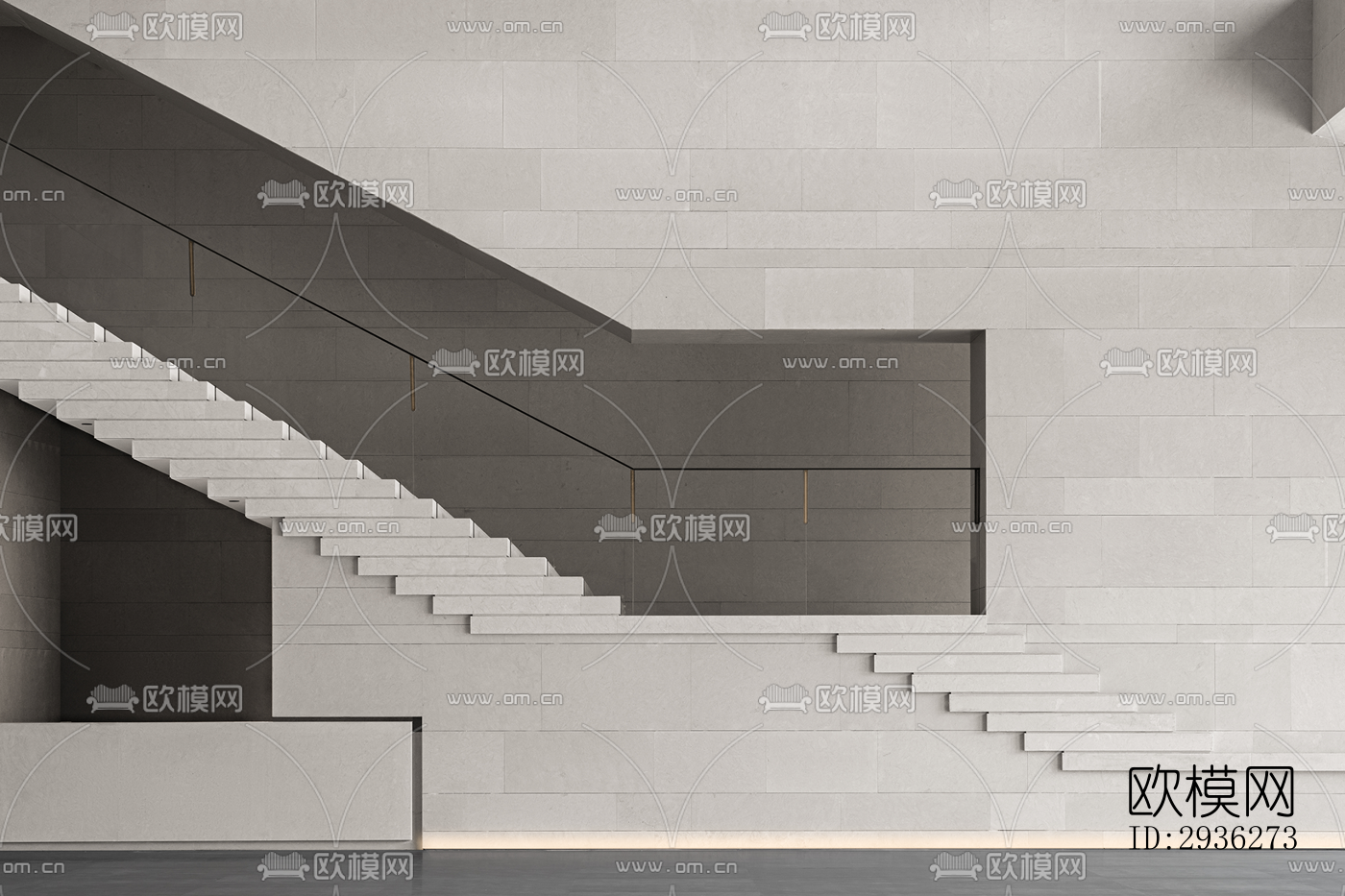 新中式美术博物馆效果图下载（渲染图14）