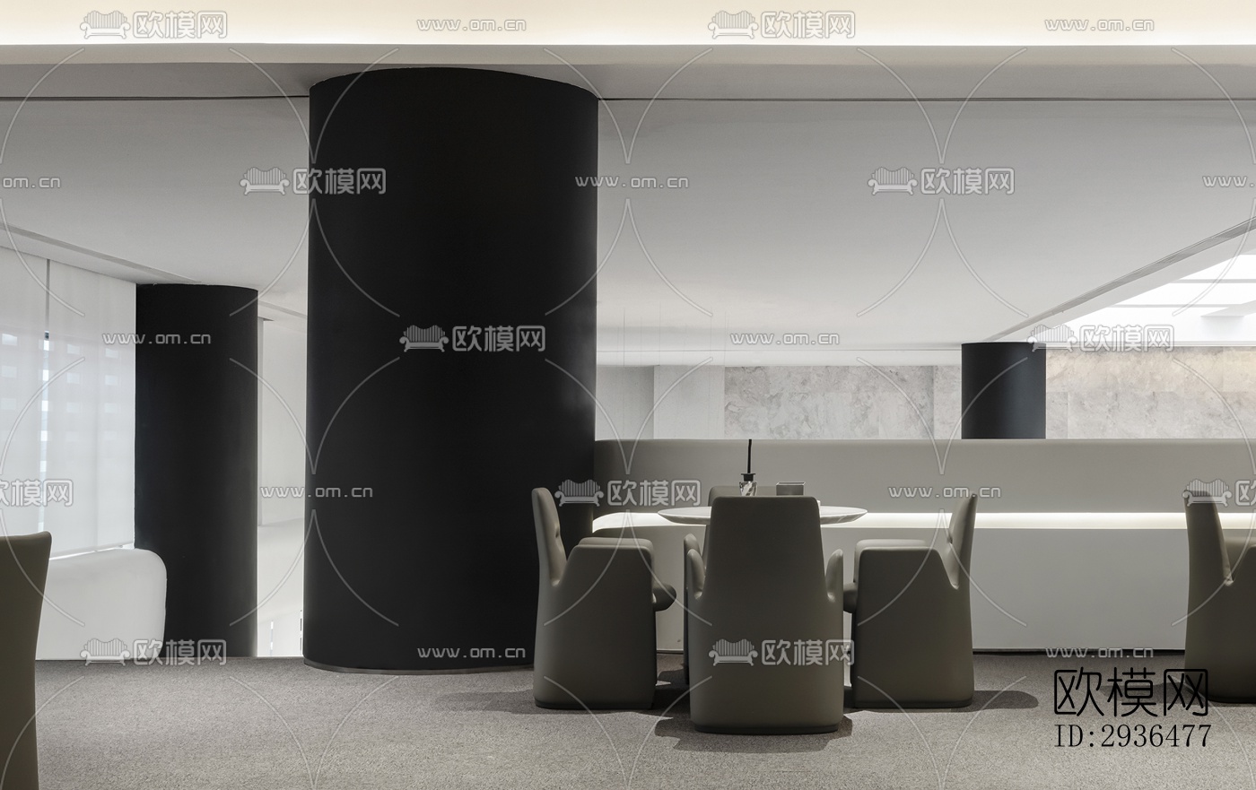 现代办公区效果图下载（渲染图13）