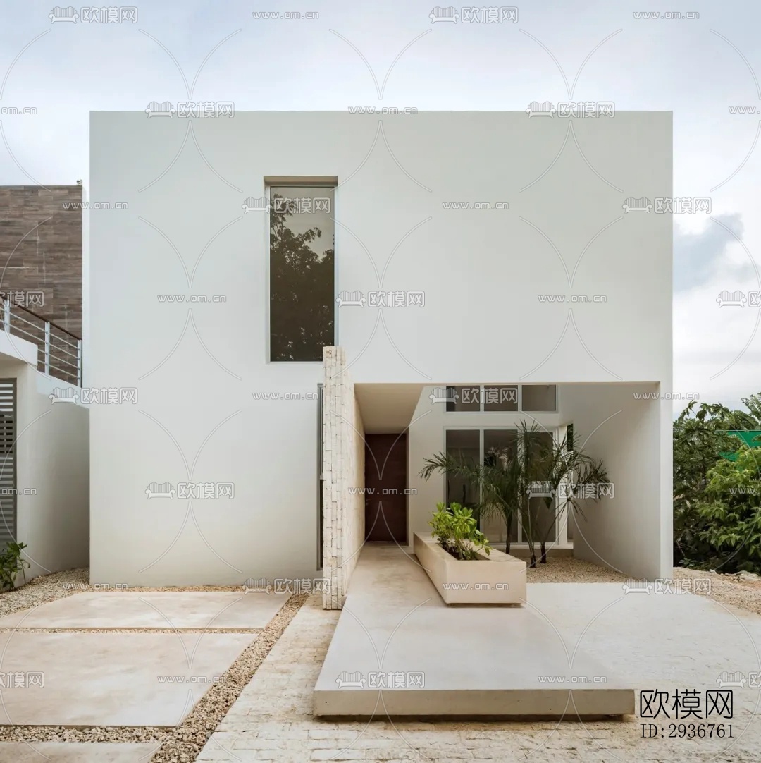 现代居住建筑效果图下载（渲染图7）