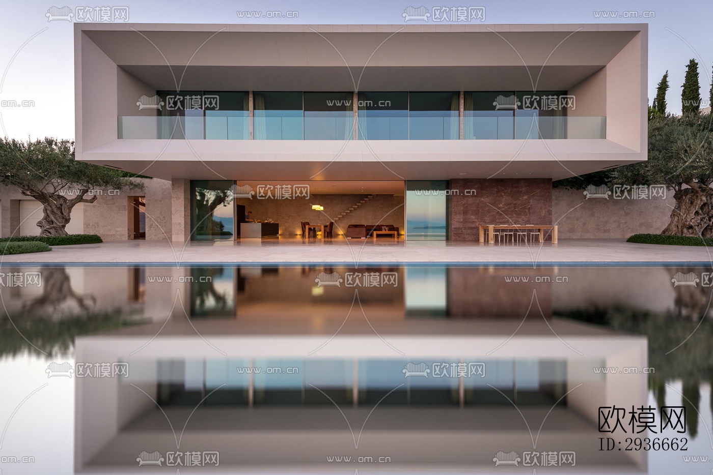 现代居住建筑效果图下载（渲染图13）