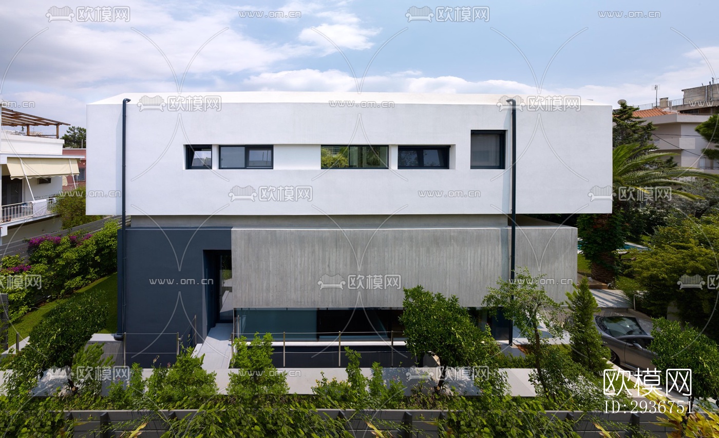 现代居住建筑效果图下载（渲染图10）