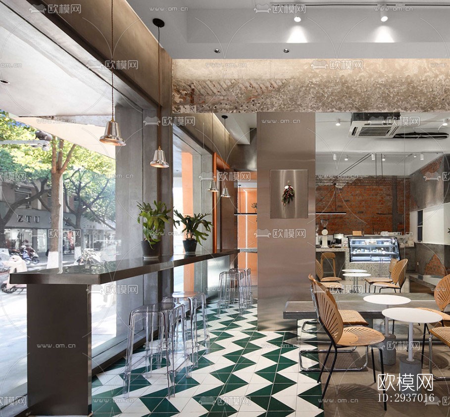 工业风咖啡奶茶效果图下载（渲染图16）