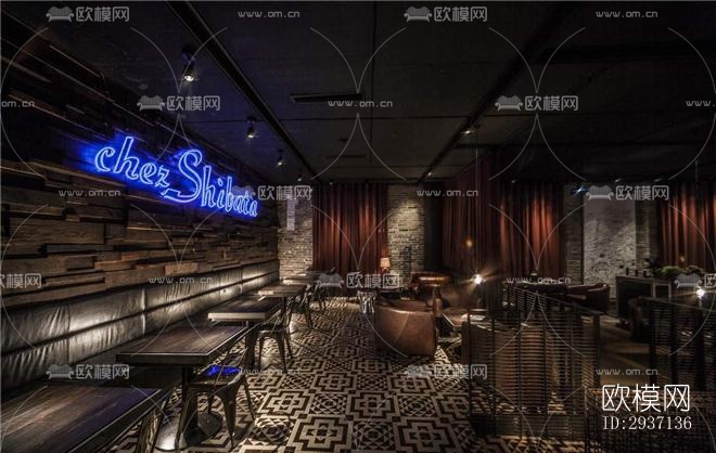 美式西餐廳效果圖下載(渲染圖15)