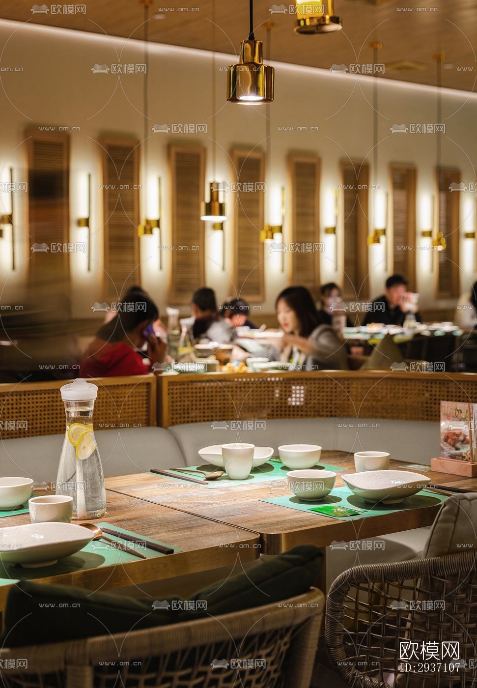 东南亚西餐厅效果图下载（渲染图3）