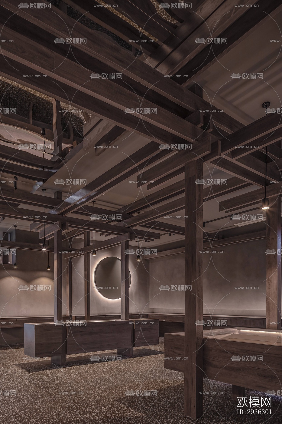 新中式美术博物馆效果图下载（渲染图2）