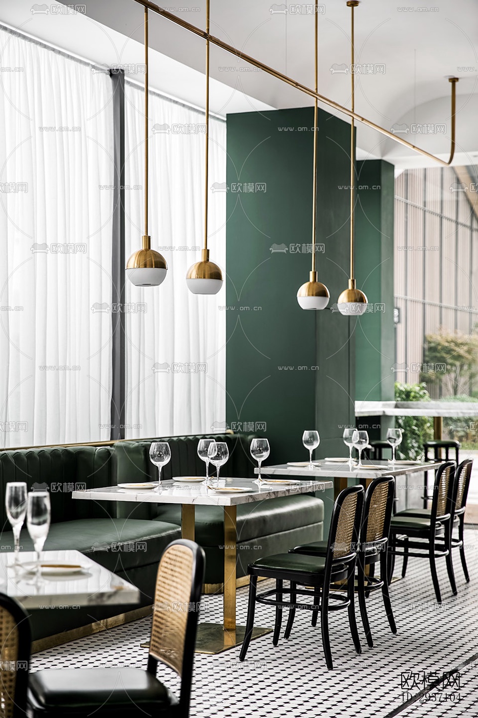 东南亚西餐厅效果图下载（渲染图18）