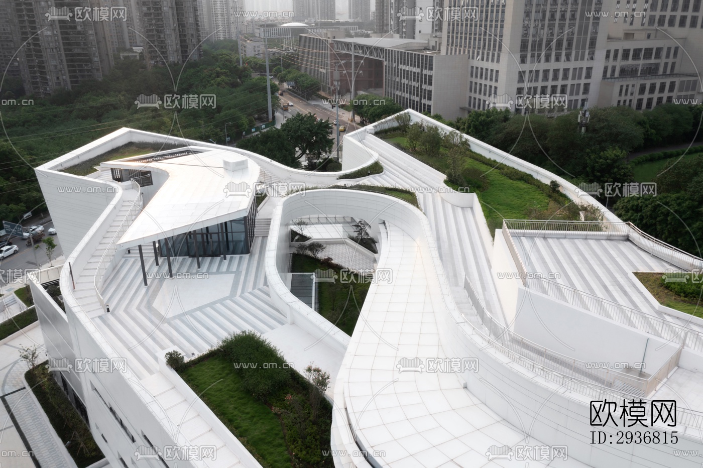 现代文体建筑效果图下载（渲染图11）