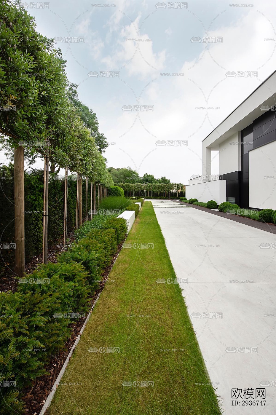 现代居住建筑效果图下载（渲染图19）