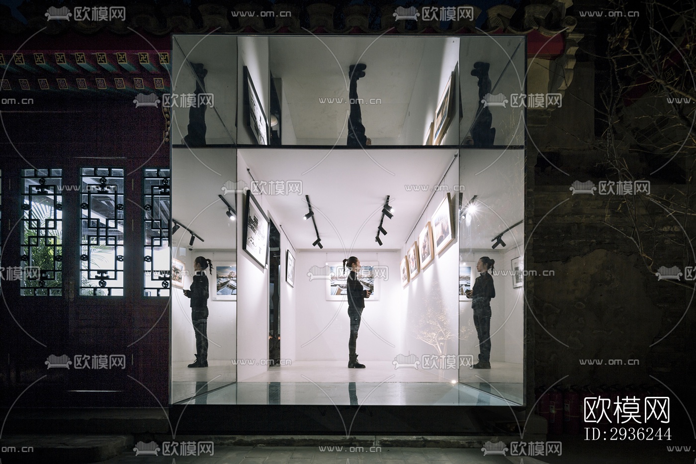 中式美术博物馆效果图下载（渲染图5）