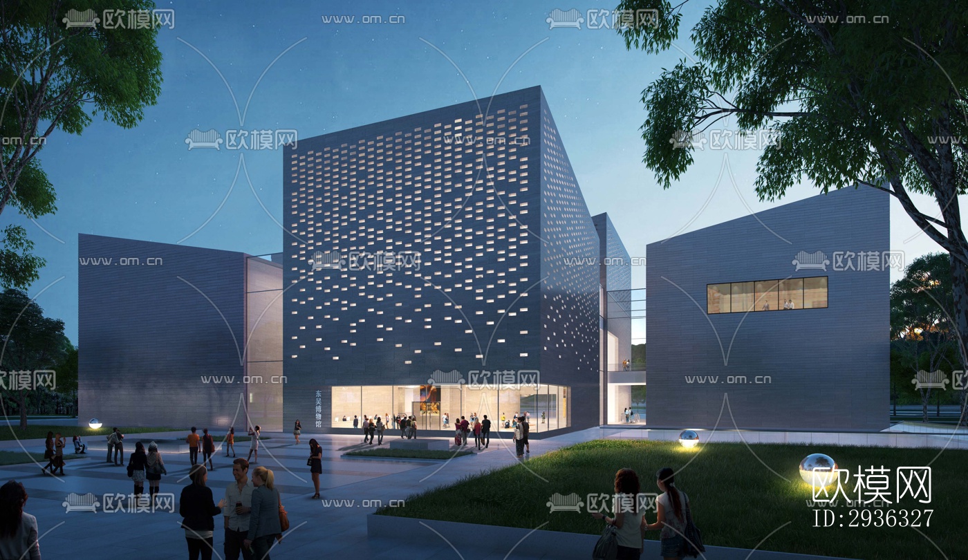 现代美术博物馆效果图下载（渲染图1）