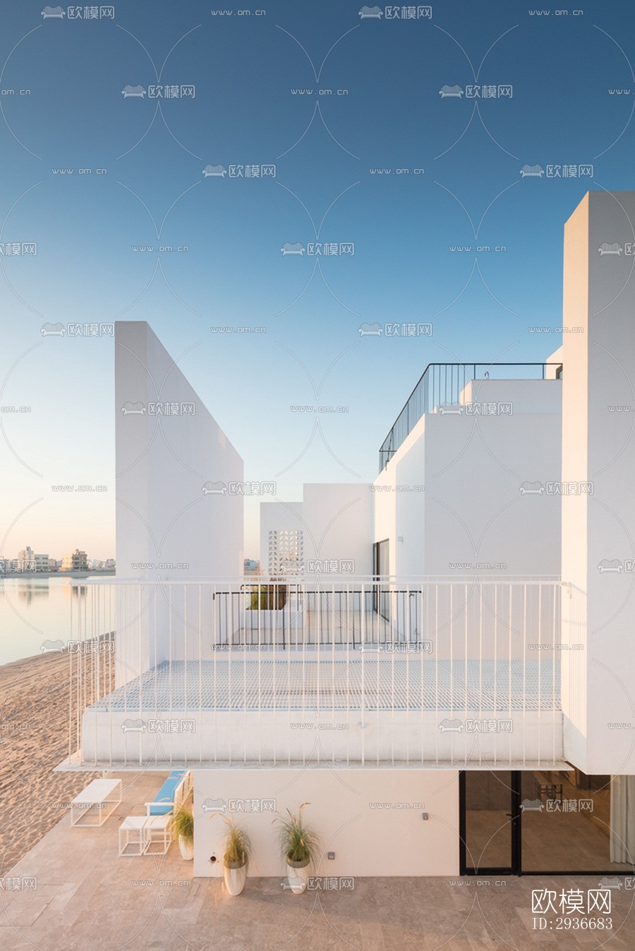 现代居住建筑效果图下载（渲染图20）