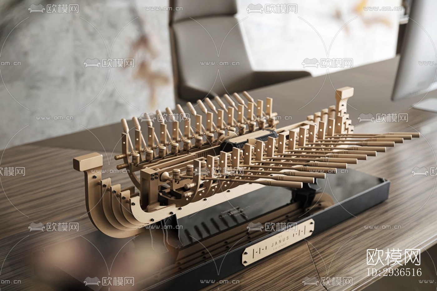 现代办公区效果图下载（渲染图12）