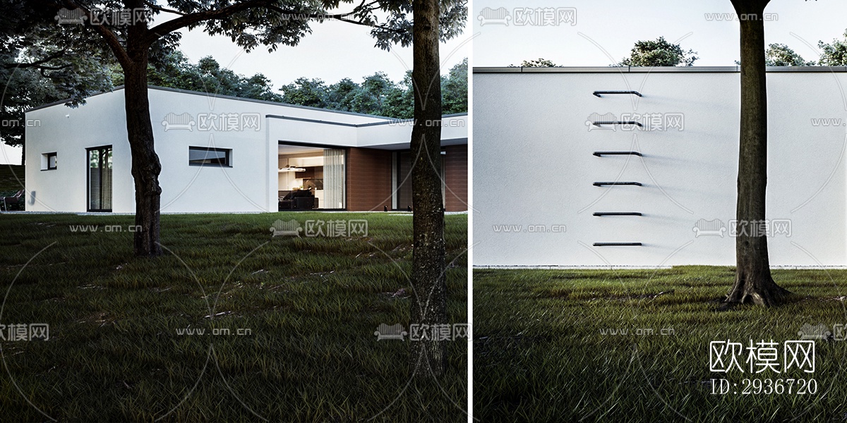 现代居住建筑效果图下载（渲染图16）