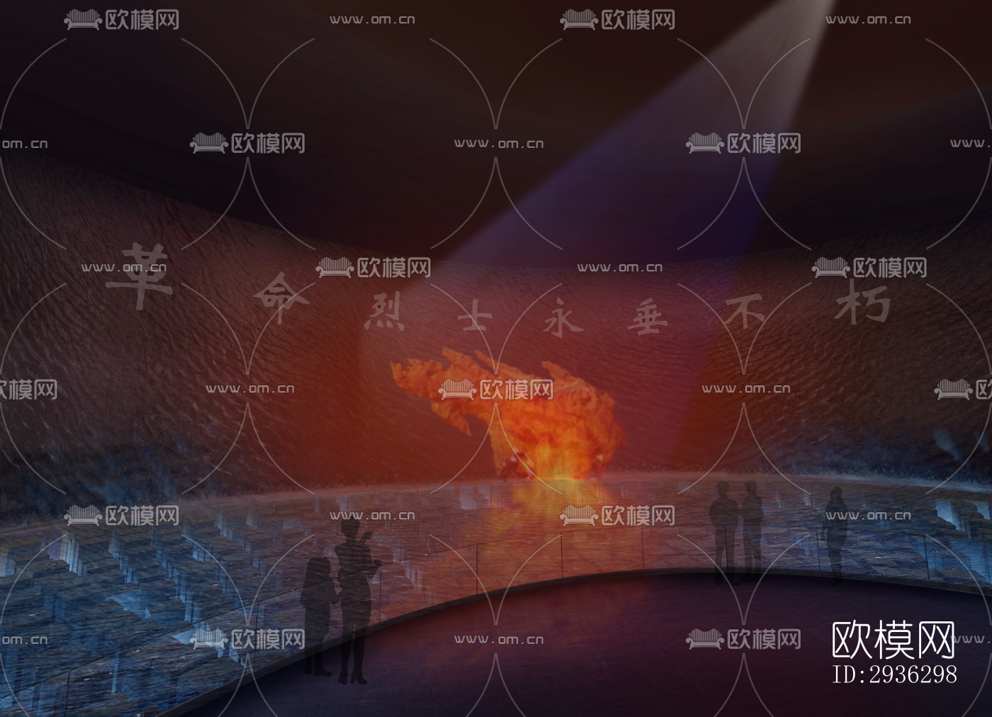 新中式美术博物馆效果图下载（渲染图4）