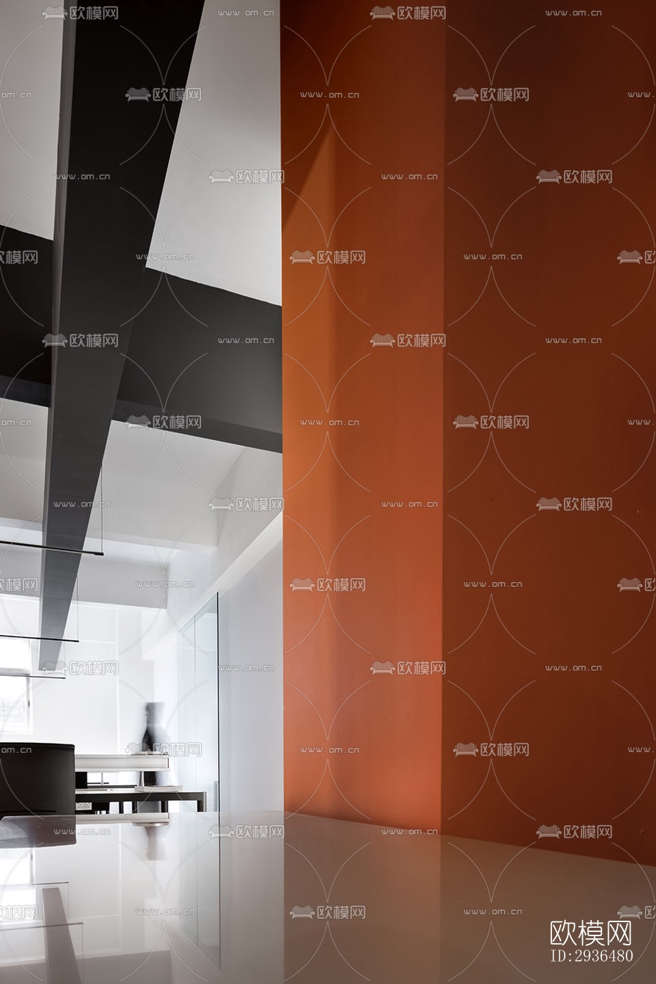 现代办公区效果图下载（渲染图20）