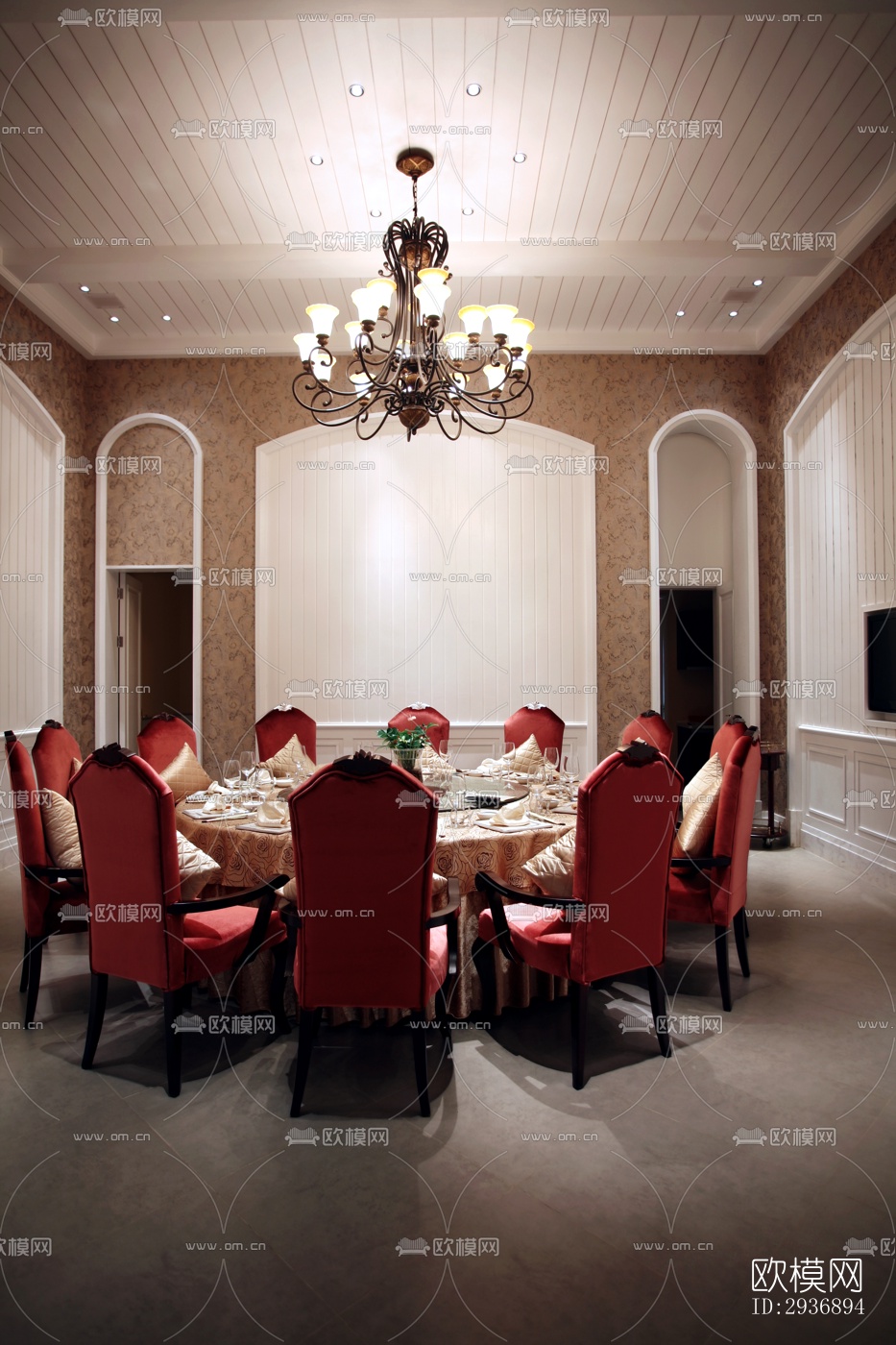 中式中餐厅效果图下载（渲染图13）