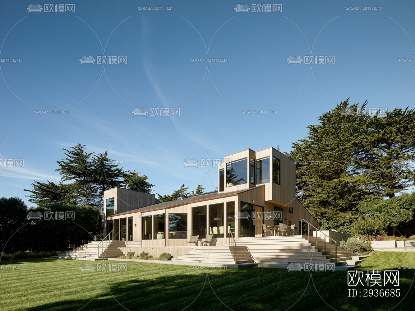 现代居住建筑效果图下载（渲染图18）