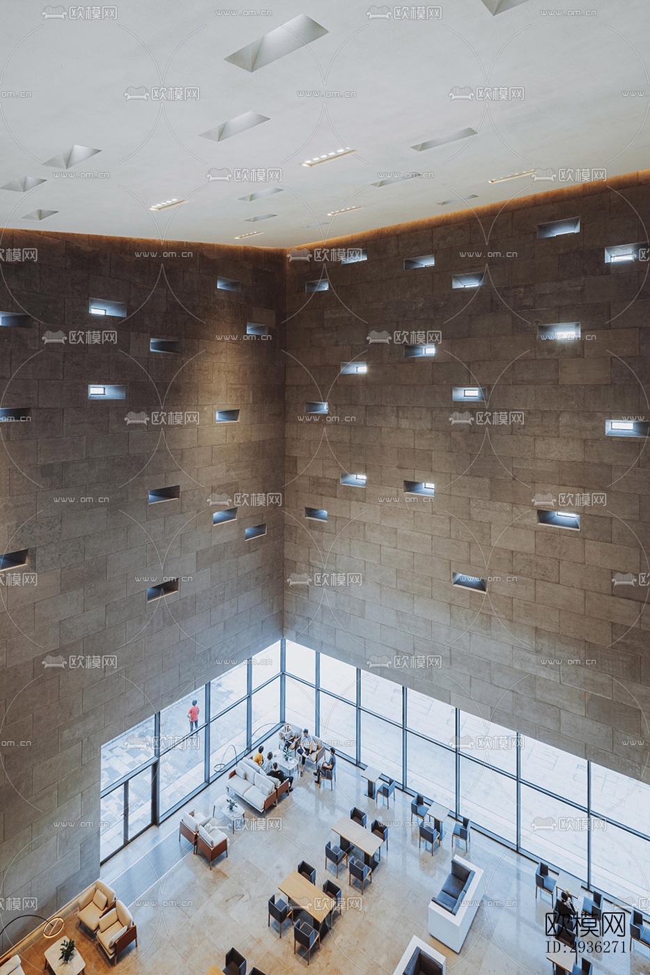 新中式美术博物馆效果图下载（渲染图5）