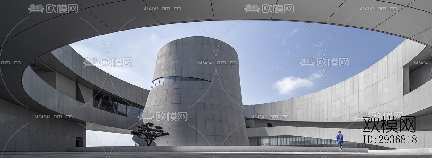 现代文体建筑效果图下载（渲染图8）